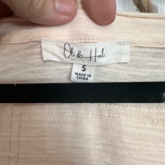 Oli & Hali Floral V-Neck Blouse - Cream and Green - Picture 7 of 7